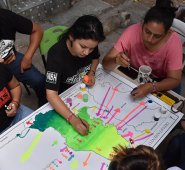 Los jóvenes identificaron su territorio por medio de ejercicios cartográficos en todo el departamento.   Cortesía