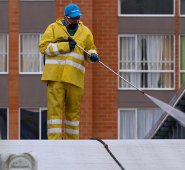Fumigaciones contra COVID-19 en Colombia. Colprensa