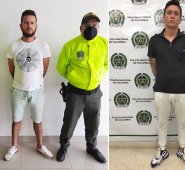 Víctor Hugo Rangel, ‘Vitolo’, y Jhon Edwar Soler de la Rosa. Policía Nacional
