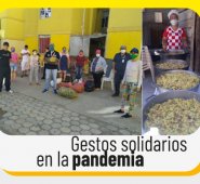 Las comunidades han comprendido que el trabajo en equipo es fundamental para lograr el progreso en sus barrios.  La elaboración de los alimentos se hizo acatando las medidas sanitarias. Cortesía