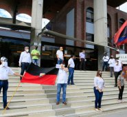 Los abogados litigantes desarrollaron un plantón en las afueras del Palacio de Justicia de Cúcuta. Mario Caicedo
