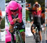 Nairo Quintana, Rigoberto Urán, Egan Bernal y Miguel Ángel ´Supermán´ López. Archivo