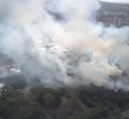 Incendio forestal. Twitter @Losmanesdeldrone