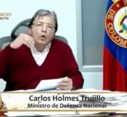 El ministro de Defensa, Carlos Holmes Trujillo, dio una rueda de prensa. Colprensa