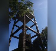 El tanque aéreo en buena esperanza está a punto de colapsar, según la comunidad que reclamó un urgente plan de recuperación.  Cortesía