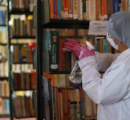 Se adelanta el proceso de desinfección en las bibliotecas públicas para coordinar el retorno gradual de los lectores. Cortesía