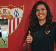 La colombiana (centro) ya comenzó los entrenamientos con su nuevo club, en el que espera cumplir una destaca actuación. Archivo / La Opinión