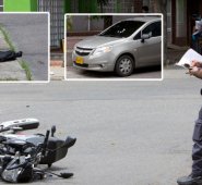 En el intercambio de disparos, uno de los delincuentes quedó herido y dejó la motocicleta abandonada. Luis Alfredo Estévez
