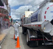 En aras de frenar  la propagación del coronavirus se adelanta la fumigación en los lugares más representativos de Ocaña. Cortesía