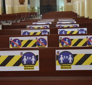 Desde el martes pasado, la Catedral San José de Cúcuta comenzó a oficiar misa con  los más estrictos protocolos de bioseguridad para prevenir contagios con coronavirus.  Cortesía