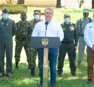 El presidente Iván Duque estuvo ayer nuevamente en Tibú, para hacer un balance sobre la seguridad de la región.  Presidencia de la República