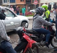 La Secretaría de Tránsito y la Policía organizan la movilidad en la ciudad.  Cortesía