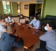 Las autoridades de la ciudad cafetera se reunieron con José Augusto Cadena y Nelson Parada. Tomada de Twitter @IMDERA