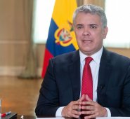 Presidente Iván Duque, en entrevista con medios regionales. Colprensa