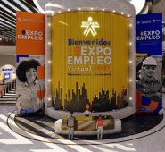 La feria se llevará cabo en una plataforma con entornos 3D, pabellones, 200 stands para empresas con sus vacantes, una sala de videoconferencias en vivo y un espacio de networking para los buscadores de empleo. Cortesía