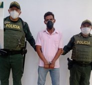 Alexander Escamilla Sanguino fue detenido en Manuela Beltrán. Policía Nacional