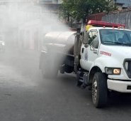 Se desinfectan los lugares donde hay grupos de contagio identificados. Cortesía