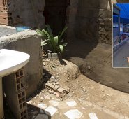 Hasta el lavadero de la vivienda entró el asesino  y le disparó tres veces. Alfredo Estévez
