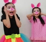 Bajo la dirección de Sujelis Rincones, la Escuela Normal Superior María Auxiliadora - Básica primaria presenta la obra: Las Cerditas Derrochadoras. Cortesía