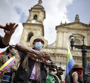 La Minga recorrió las principales calles y avenidas de la capital colombiana. Colprensa