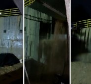 El canal para lluvias que acompaña al muro de contención y que va desde la mitad del cerro hasta una caja que conecta con la red de alcantarillado colapsó. Cortesía