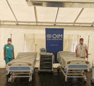 Entre los equipos entregados hay 16 camas para la unidad de cuidados intensivos y 30 camillas de recuperación.  Cortesía