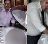 Diego Molina (derecha) es hasta ahora el único trabajador identificados de los tres que se tomaron la foto. Tomada de Twitter