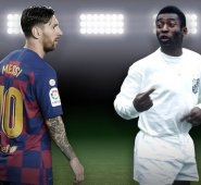 Lionel Messi y Edson Arantes do Nascimento (Pelé). Cortesía infobae.com