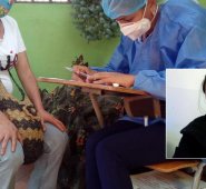 Los pacientes le agradecen cuando los atiende y le piden que regrese. Cortesía