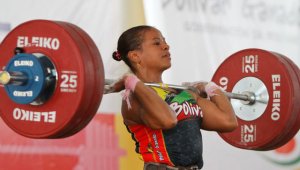 Mercedes Pérez, pesista colombiana. El Universal