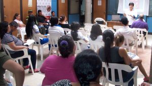 El conversatorio sobre derechos de las empleadas domésticas se hizo en la Casa de Justicia de La Libertad. Cortesía