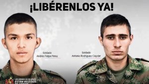 Andrés Felipe Pérez Giraldo y Antonio Rodríguez Clayder son los dos soldados que tiene secuestrados el Eln después de la emboscada en la que asesinaron 12 uniformados de la fuerza pública, y en la que 9 más resultaron heridos en Güicán (Boyacá). Colprensa