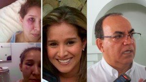 De Paola Mora, excompañera sentimental de Cuéllar, se conocieron estas fotos el día que habría sido golpeada por su expareja, el cardiólogo Leonardo Cuéllar Sus. Archivo