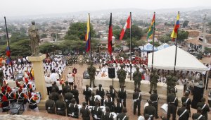 Al monumento Loma de Bolívar arribará el próximo domingo el desfile por los 203 años de la Batalla de Cúcuta. Archivo