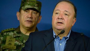 El ministro de Defensa, Luis Carlos Villegas, ofreció un balance de la situación en Urabá. AFP