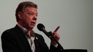 "Ellos son el futuro de un país en paz", expresó Santos sobre los menores que saldrán de las filas de la guerrilla. Colprensa