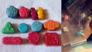 Así serían los dulces que están entregando en las afueras de algunos colegios de Colombia. Cortesía