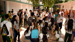 Los 111 estudiantes del Instituto Técnico Guaimaral estarán 15 días en el campus de inmersión. Alfredo Estévez
