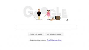 Este es el doodle que dedicó el portal Google para homenajear al programa El Chavo del Ocho. Tomada de Internet