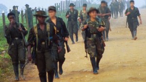 El pasado 24 de julio la directora de Derechos Humanos del Ministerio del Interior, María Paulina Riveros, y la comandante de las Farc Victoria Sandino, presentaron el Acuerdo sobre Política Especial de Género. Colprensa