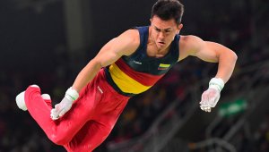 El nortesantandereano completó la ronda por los seis aparatos con un puntaje global de 88.915 puntos. AFP