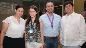 Andrea Gómez, Pilar Botello, Jaime Akli y Abraham Ararat. César Obando