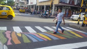 Estas son las nuevas 'cebras' que tienen las calles del centro de Cúcuta. Tomada de Internet.