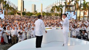 Expresó que "hoy es un día que el mundo no olvidará", indicó Luis Almagro, secretario general de la Organización de Estados Americanos. AFP