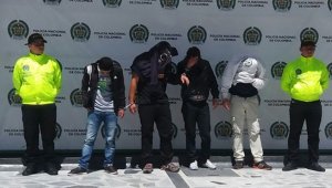De los cuatro detenidos, tres son de una misma familia. Colprensa
