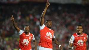 El solitario gol lo marco Héctor Urrego, en el primer tiempo. AFP