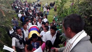 Sepelio de Yuliana Samboní en la vereda El Tambo, Bolívar, Cauca. Colprensa
