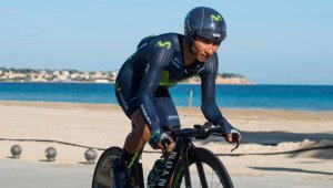 Nairo Quintana lidera el movistar en la Vuelta a Valencia. AFP