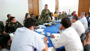 Uniformados y autoridades civiles se reunieron para discutir cómo se desarrollará la construcción de la polémica estación de policía, en este corregimiento de Sardinata. Cortesía