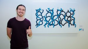 El primer lugar en pintura fue para la obra ‘Hidro’, de Christian Eduardo Cegarra Rodríguez. Cortesía